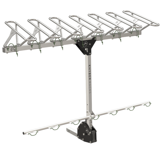 Khyber Racks Multi Pivot Seven Pack Hitch Mount Bike Rack